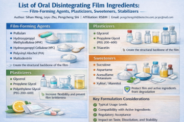 List of Oral Disintegrating Film Ingredients: Film-Forming Agents, Plasticizers, Sweeteners, Stabilizers